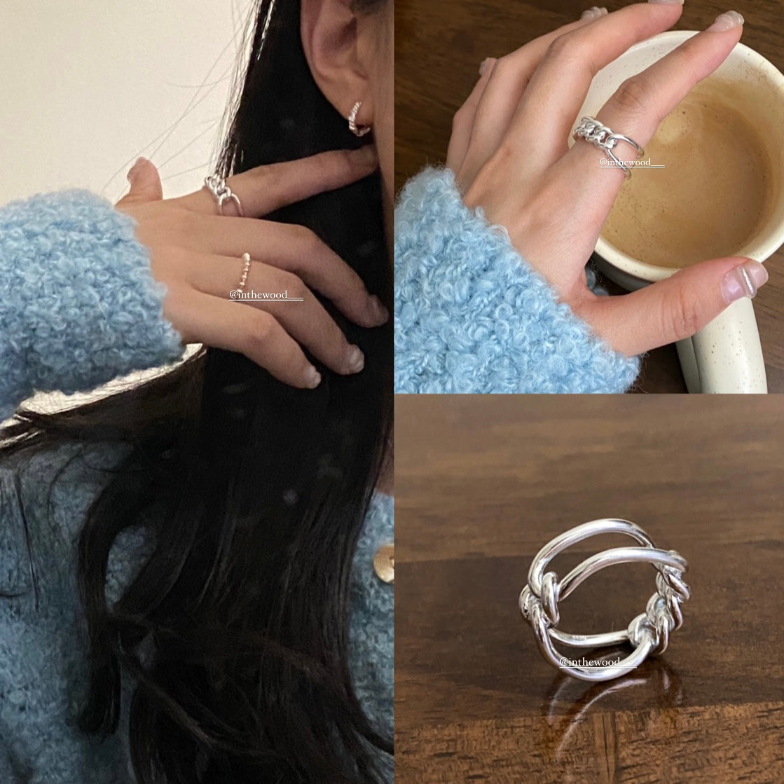 [925silver] Knit Ring